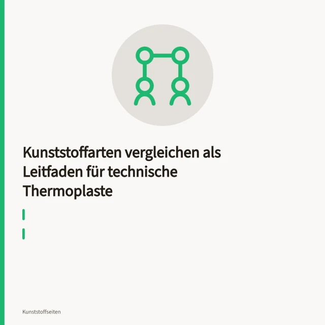 Bunte Thermoplast-Granulate und gespritzter Formteil im Vergleich. Kunststoffarten vergleichen als Leitfaden für technische Thermoplaste