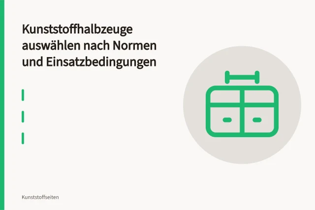 PVC-U Halbzeuge als Platten, Stäbe und Rohre mit Messschieber in Werkstatt. Kunststoffhalbzeuge auswählen nach Normen und Einsatzbedingungen