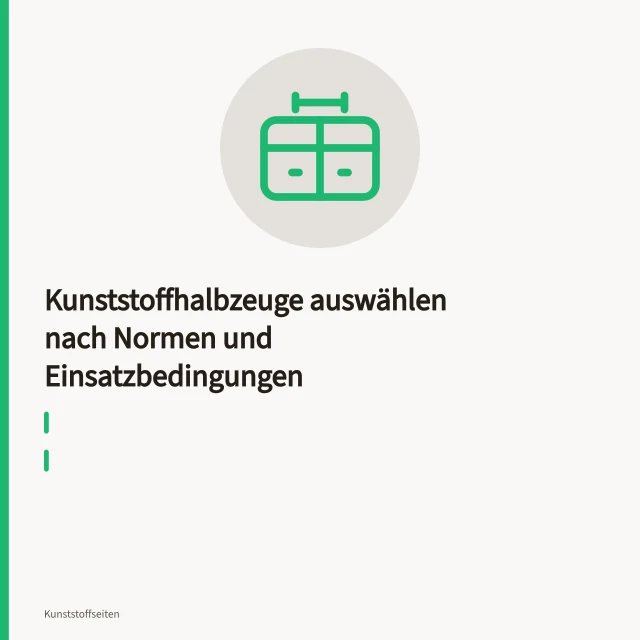 PVC-U Halbzeuge als Platten, Stäbe und Rohre mit Messschieber in Werkstatt. Kunststoffhalbzeuge auswählen nach Normen und Einsatzbedingungen
