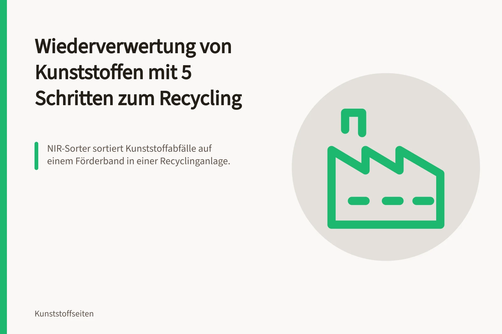 NIR-Sorter sortiert Kunststoffabfälle auf einem Förderband in einer Recyclinganlage.